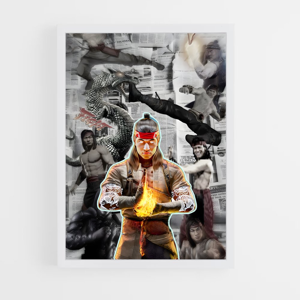 Poster Firestarter Liu Kang – affiche Mortal kombat (vue 3)
